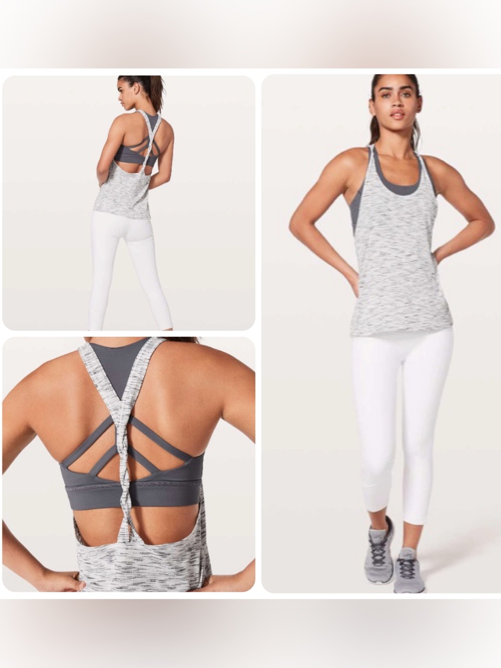 NWOT Lululemon Twist & Toil Tank * Tiger Space Dye Black White / Nebula (US 10)